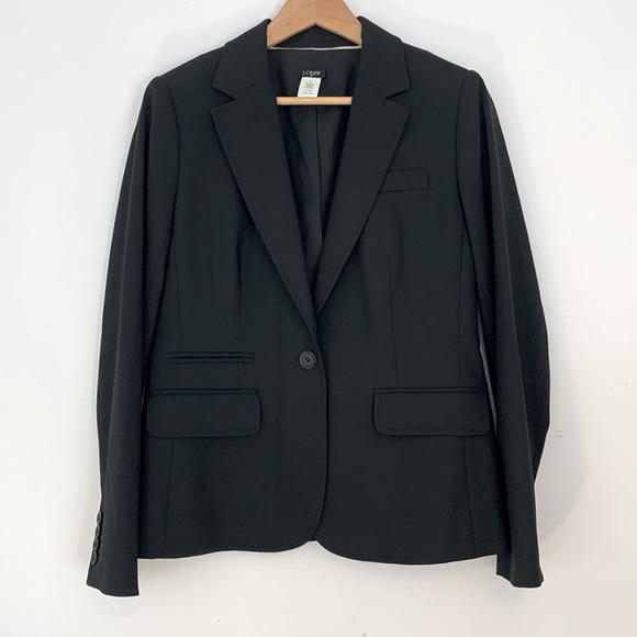 J. Crew Women’s Black Wool Blazer size 8, EUC - Picture 1 of 4